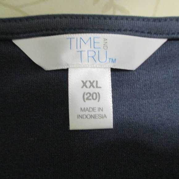 Time and Tru top blue super soft and stretchy pullover like new size XXL - Picture 2 of 5
